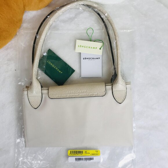 NWT Longchamp Le Pliage Original Large Shoulder Nylon Bag Tote IN OFF WHITE - Picture 3 of 14